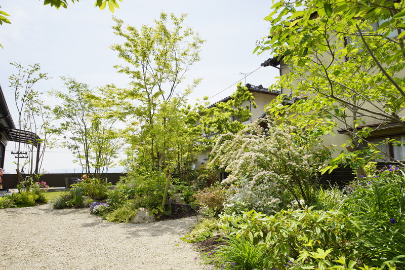 花も実も楽しめるナチュラルガーデン 施工例1